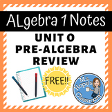 Algebra 1 Interactive Notebook Notes - Unit 0 Pre Algebra 