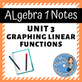 Algebra 1 Interactive Notebook Notes - Unit 3 Graphing Lin