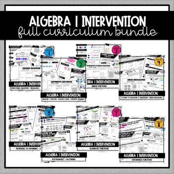 Preview of Algebra 1 Intervention Bundle