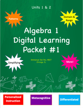 Preview of Algebra 1 Digital Learning Packet #1