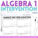 Algebra 1 Math Intervention Program / RTI for Algebra