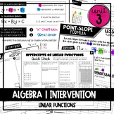 Algebra 1 Intervention Unit 3 (Linear Functions)