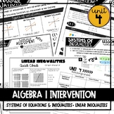 Algebra 1 Intervention Unit 4 (Systems of Equations & Ineq