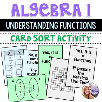 Preview of Algebra 1 - Is it a Function? - Set of 24 Task / Flash Cards with Answer Key