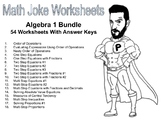 Algebra 1 Joke Worksheet Bundle w/ Answer Keys Included (5