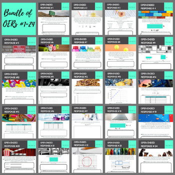 Preview of Algebra 1 Keystone Prep: OERs 1-24 Bundle of Open-Ended Response Practice
