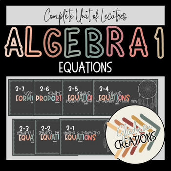 Preview of Algebra 1 Lesson BUNDLE- Equations
