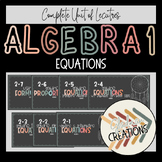 Algebra 1 Lesson BUNDLE- Equations