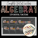 Algebra 1 Lesson BUNDLE - Exponential Functions