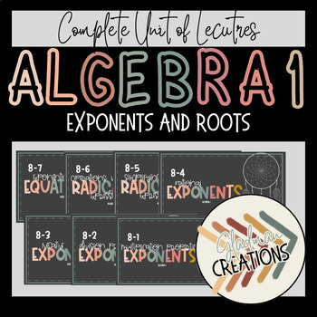 Preview of Algebra 1 Lesson BUNDLE - Exponents and Roots