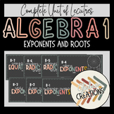 Algebra 1 Lesson BUNDLE - Exponents and Roots