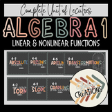 Algebra 1 Lesson BUNDLE - Linear and Nonlinear Functions