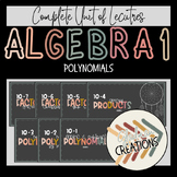 Algebra 1 Lesson BUNDLE - Polynomials