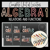Algebra 1 Lesson BUNDLE - Relations and Functions