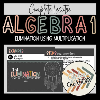 Preview of Algebra 1 Lesson - Elimination using Multiplication