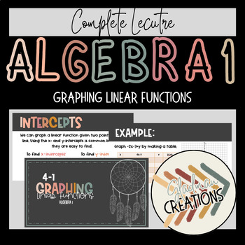 Preview of Algebra 1 Lesson - Graphing Linear Functions