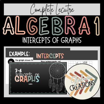 Algebra 1 Lesson - Intercepts of Graphs by Gladman Creations | TPT