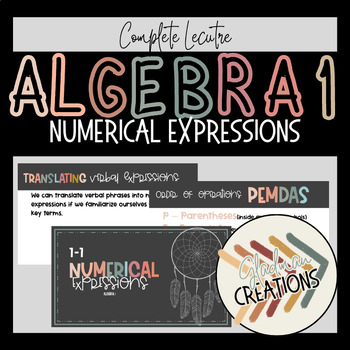 Preview of Algebra 1 Lesson - Numerical Expressions
