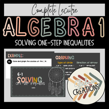 Preview of Algebra 1 Lesson - Solving One-Step Inequalities