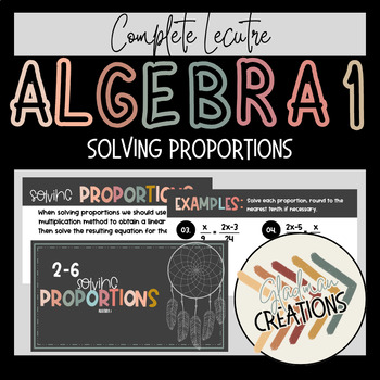 Preview of Algebra 1 Lesson - Solving Proportions