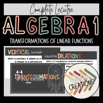 Preview of Algebra 1 Lesson - Transformations of Linear Functions