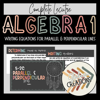 Preview of Algebra 1 Lesson - Writing Equations of Parallel & Perpendicular Lines