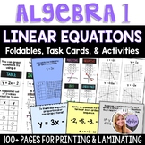 Algebra 1 - Linear Functions Foldables & Task Cards - BUND
