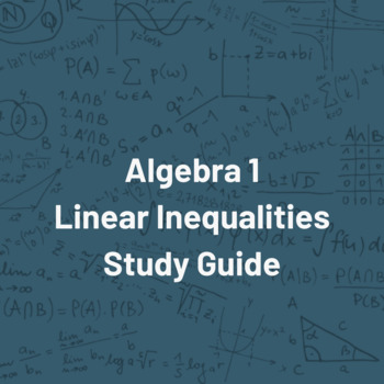 Preview of Algebra 1 Linear Inequalities Study Guide