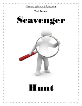 Preview of Algebra 1/Math 1 Function Scavenger Hunt Review Game