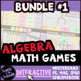 Algebra 1 Math Games - Interactive Digital Games BUNDLE #1