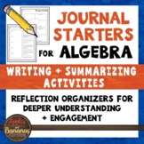 Algebra 1 Math Journal Starters: Writing/Summarizing Graph