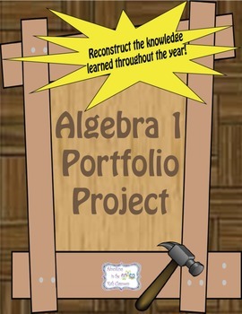 Preview of Algebra 1 Math Portfolio Project