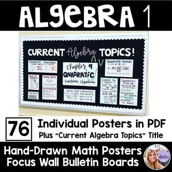 Preview of Algebra 1 - Math Posters for Focus Word Wall Bulletin Board