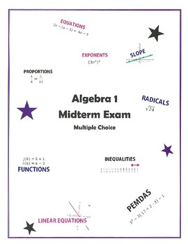 Preview of Algebra 1 Midterm Exam