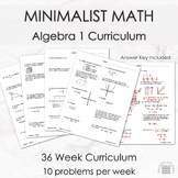 Algebra 1 Minimalist Math Curriculum