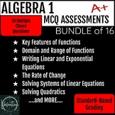 Algebra 1 - Multiple Choice Assessments Bundle- One Standard Each
