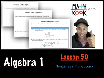 Preview of Algebra 1 - NonLinear Functions (50)