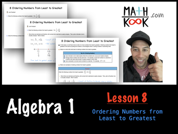 Preview of Algebra 1 - Ordering Numbers from Least to Greatest (8)