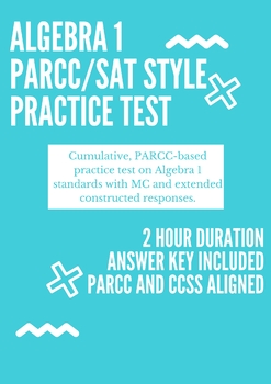 Preview of Algebra 1 PARCC Practice Test