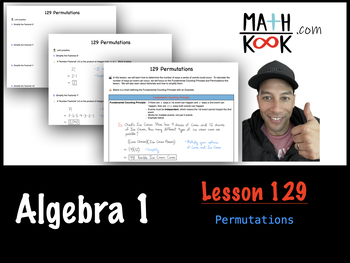 Preview of Algebra 1 - Permutations (129)