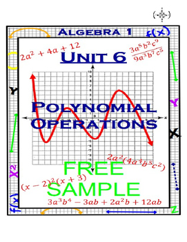 Preview of Algebra 1 - Polynomial Operations Unit - FREE SAMPLE