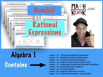 Preview of Algebra 1 - Rational Expressions - BUNDLE!!
