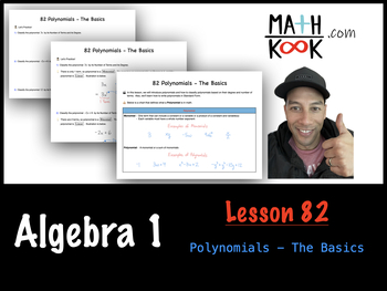 Preview of Algebra 1 - Polynomials - The Basics (82)