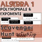 Algebra 1 - Adding and Subtracting Polynomial Scavenger Hunt
