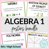 Algebra 1 Posters Bundle (Algebra 1 Word Wall)