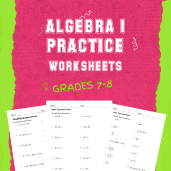 algebra 1 worksheets for 7th grade