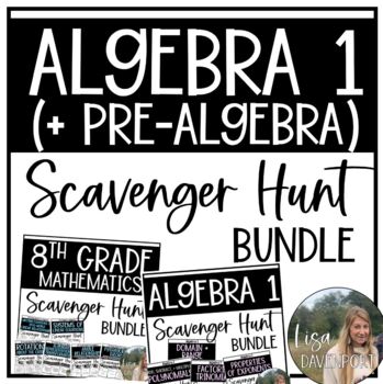 Preview of Algebra 1 (+ Pre-Algebra) Scavenger Hunt Bundle
