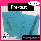 Algebra 1 - Pre-test