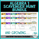 Algebra 1 Printable AND Digital Scavenger Hunt GROWING Bundle