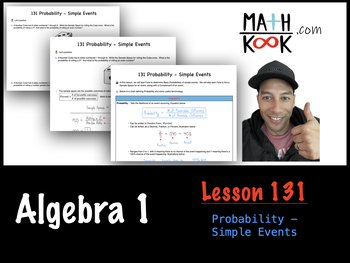 Preview of Algebra 1 - Probability - Simple Events (131)